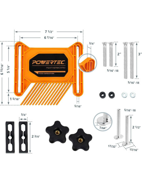 Kit de Seguridad POWERTEC 4 Piezas para Sierra de Banco Kit de Seguridad POWERTEC 4 Piezas para Sierra de Banco