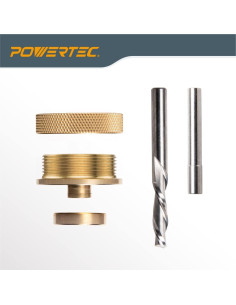 Juego de Incrustaciones POWERTEC 72029 con 2 Brocas 1/4" 2