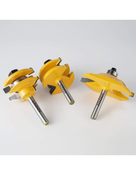 Juego de Brocas para Router WSOOX 3 Piezas 1/4" Carburo Juego de Brocas para Router WSOOX 3 Piezas 1/4" Carburo