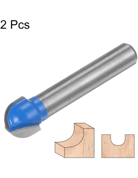 Fresa de Router HARFINGTON 2pcs 9.52mm Carburo Punta Redonda Fresa de Router HARFINGTON 2pcs 9.52mm Carburo Punta Redonda