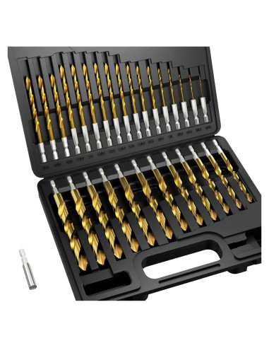 Juego de Brocas Hexagonales MACXCOIP 30 Piezas Titanio