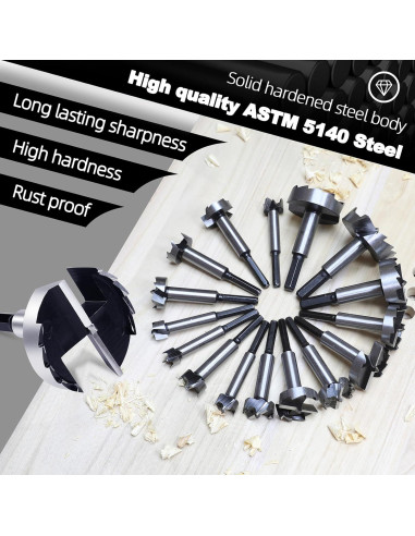Broca Forstner RURITKIT 5,40 cm para madera y plástico