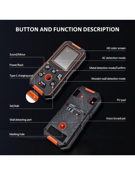 Escáner de Pared Rocky Mars NF513 Detector de Vigas Escáner de Pared Rocky Mars NF513 Detector de Vigas