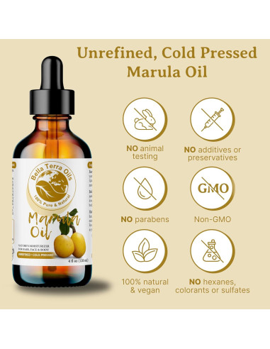 Aceite Facial Marula Bella Terra 118ml - Hidratante Natural