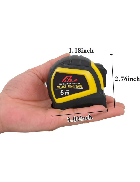 Cinta Métrica Auto-Bloqueo HTBMALL 5M Doble Cara Precisa Cinta Métrica Auto-Bloqueo HTBMALL 5M Doble Cara Precisa