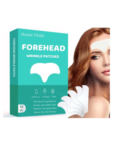 Parche Antienvejecimiento para Arrugas en la Frente 12 Pcs - Aloe, Colágeno y Vitamina E