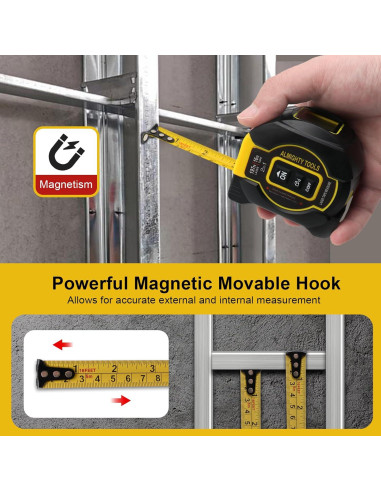 Cinta Métrica Láser Digital Almighty Tools 2 en 1 60m 5m