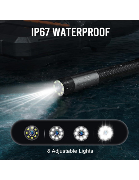 Cámara Borescopio Hijoy 5'' HD 1080P con Luz LED 1.5m Cámara Borescopio Hijoy 5'' HD 1080P con Luz LED 1.5m