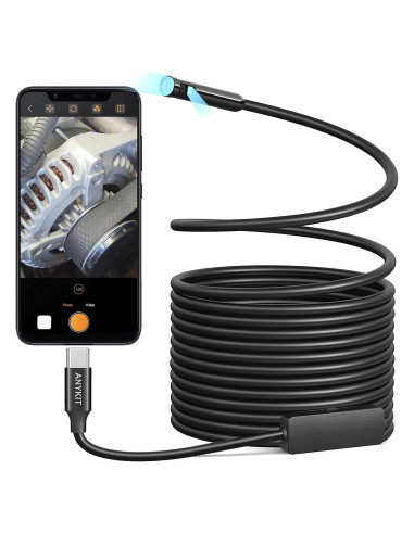 Cámara Endoscópica Anykit Doble Lente 5m IP67 Tipo-C