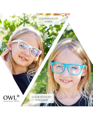 Gafas de Luz Azul OWL para Niños Lentes Claros No Recetadas