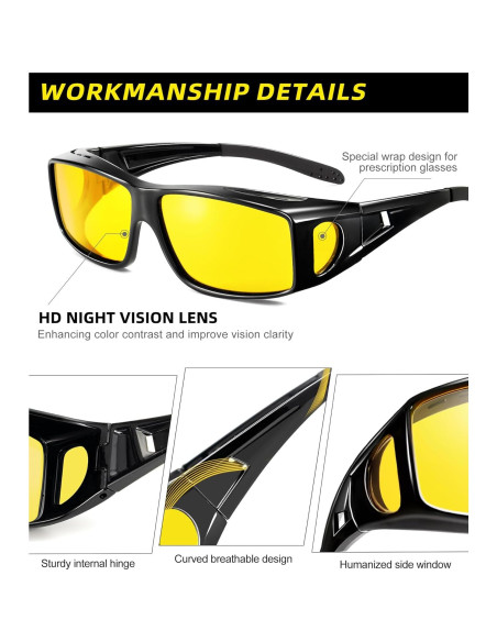 Gafas de Visión Nocturna OUKEMAX para Conducir - Set de 3 Gafas de Visión Nocturna OUKEMAX para Conducir - Set de 3