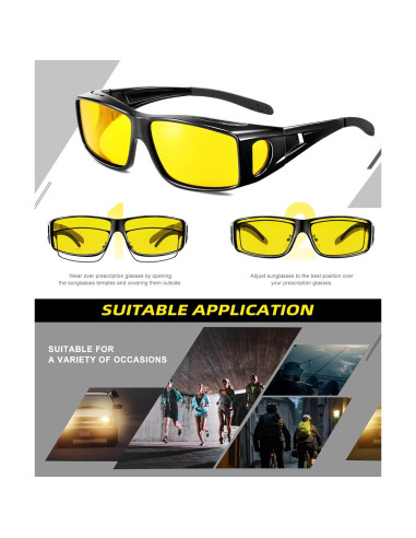 Gafas de Visión Nocturna OUKEMAX para Conducir - Set de 3