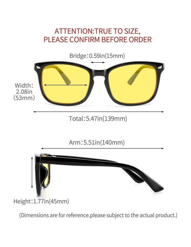 Gafas de luz azul Cyxus unisex con protección UV 8082