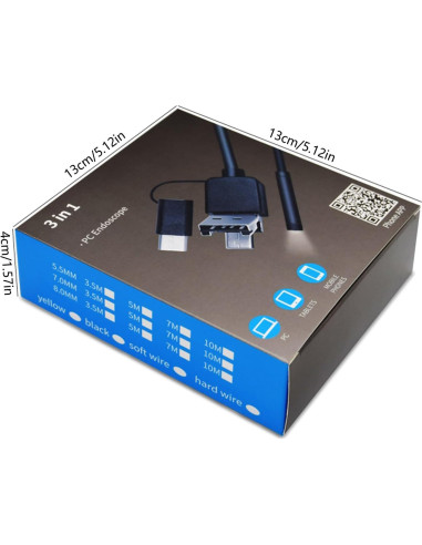Cámara Endoscopio MEIBAOGE 1 Metro Luz LED Ajustable