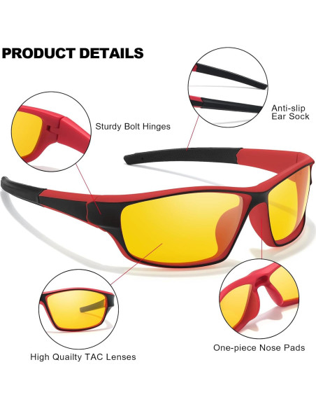 Gafas de Visión Nocturna IGNAEF Polarizadas Envolventes Gafas de Visión Nocturna IGNAEF Polarizadas Envolventes
