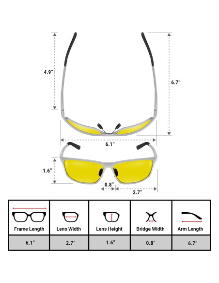 Gafas de Conducción Nocturna BLUPOND Rally - Visión Amarilla HD Gafas de Conducción Nocturna BLUPOND Rally - Visión Amarilla HD