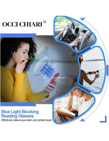 Gafas de lectura OCCI CHIARI 4.0x con luz azul para mujer