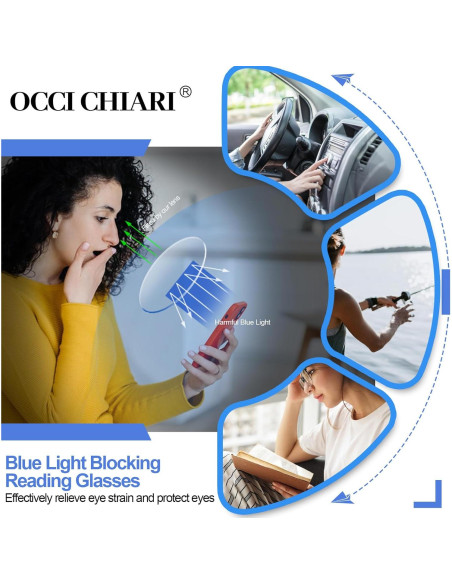 Gafas de lectura OCCI CHIARI 4.0x con luz azul para mujer Gafas de lectura OCCI CHIARI 4.0x con luz azul para mujer