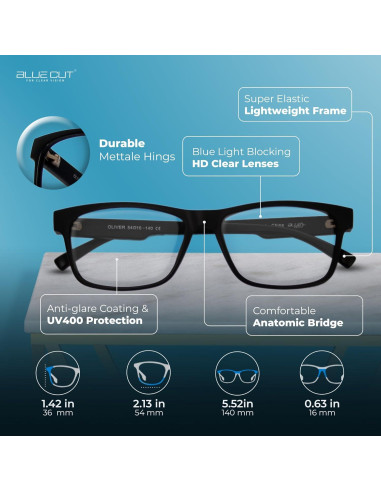 Gafas Blue Cut Anti-Luz Azul para Hombres y Mujeres