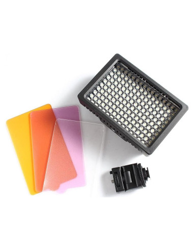 Luz de Video LED 160 LEDs SSE HD160LED 5600K con Filtros