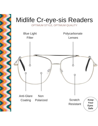 Gafas de Lectura con Filtro Luz Azul Marca X - Aumento 2.5x