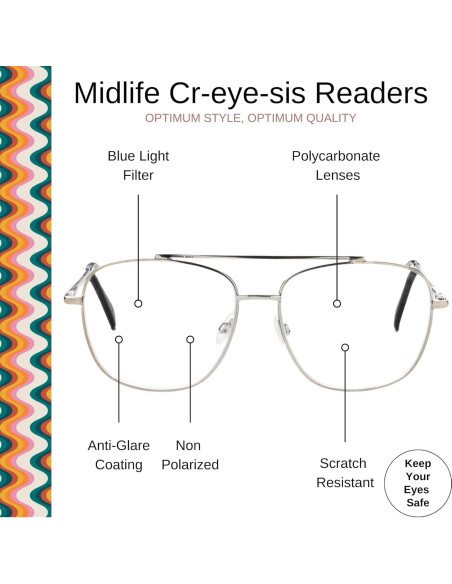 Gafas de Lectura con Filtro Luz Azul Marca X - Aumento 2.5x Gafas de Lectura con Filtro Luz Azul Marca X - Aumento 2.5x