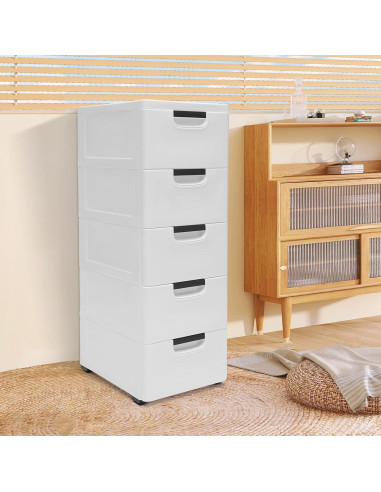 Cómoda Vertical Ringmaster 5 Cajones Blanco Apilable