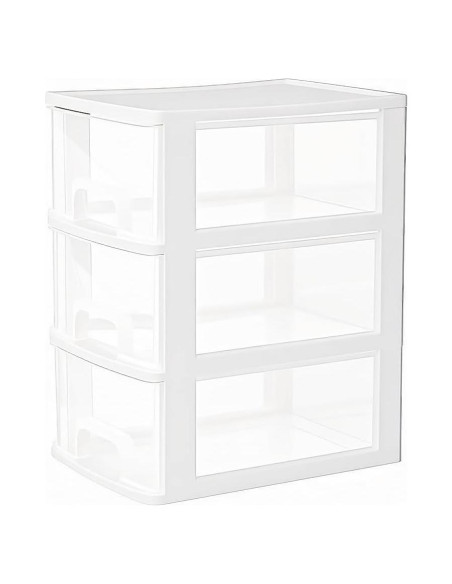 Organizador de Cajones Gonice 3 Cajones Plástico Blanco Organizador de Cajones Gonice 3 Cajones Plástico Blanco