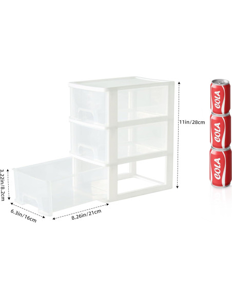 Organizador de Cajones Gonice 3 Cajones Plástico Blanco Organizador de Cajones Gonice 3 Cajones Plástico Blanco