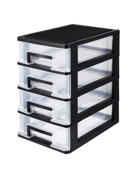 Gabinete Organizador BESPORTBLE 4 Cajones Plástico 15.5x21x25cm Gabinete Organizador BESPORTBLE 4 Cajones Plástico 15.5x21x25cm