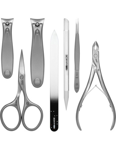 Set de Manicura 7 Piezas GERMANIKURE en Estuche Negro