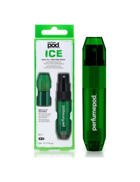Atomizador de Perfume Travalo Pod Ice Verde 5ml - A Prueba de Fugas Atomizador de Perfume Travalo Pod Ice Verde 5ml - A Prueba de Fugas