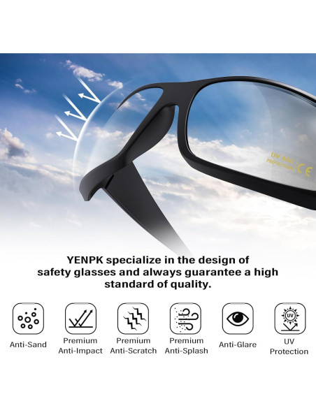 Gafas de Seguridad ANSI Z87.1 UV400 - Modelo 1073 Transparente Gafas de Seguridad ANSI Z87.1 UV400 - Modelo 1073 Transparente