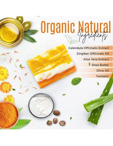 Jabón de Cúrcuma Orgánica Dermaxgen 99.22 g - Cuidado Piel