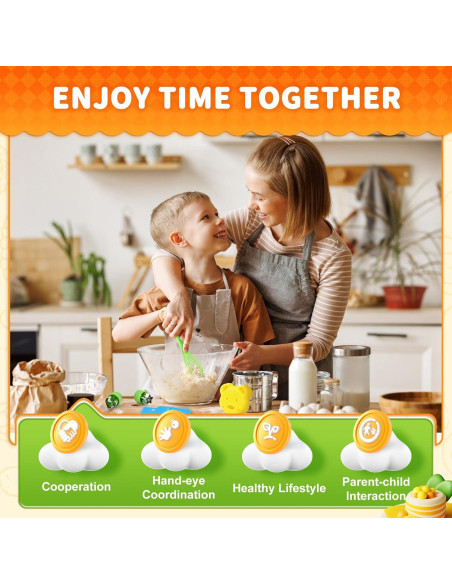 Juego de Cocina Montessori 17 Piezas Yeeammk para Niños Juego de Cocina Montessori 17 Piezas Yeeammk para Niños