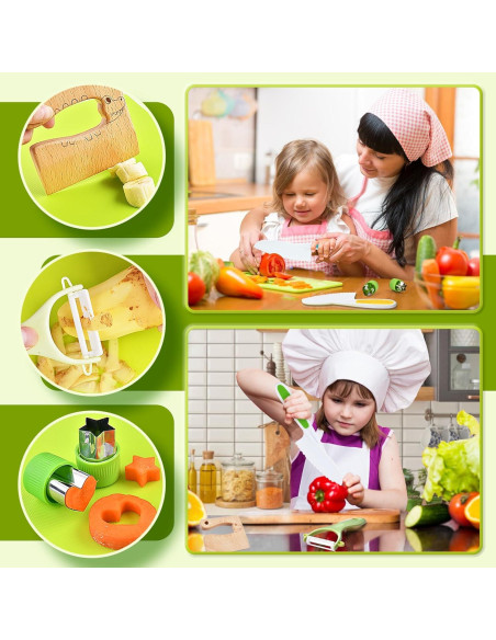 Juguetes de Cocina Montessori Yeeammk 14 Piezas Seguros Juguetes de Cocina Montessori Yeeammk 14 Piezas Seguros