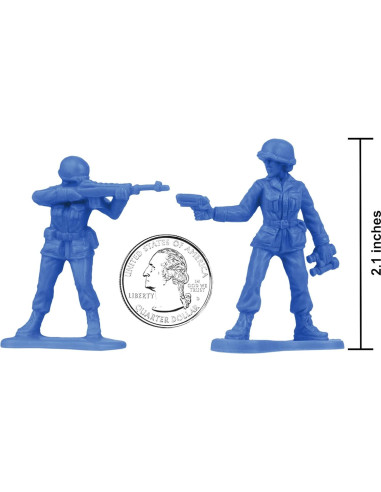 Figuras Soldado Femenino BMC - 36 Piezas Azul 1:32