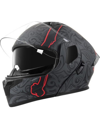 Casco Modular SPARK JMK-2025210 Doble Visor Grande Calavera