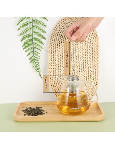 Paquete de 2 coladores de té Prudiut de acero inoxidable 304