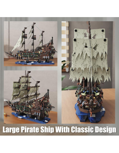 Barco Pirata Volador TYCOLE MOC 2159 Piezas con Luces