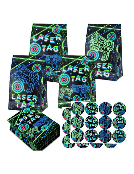 Bolsas de Regalo Laser Tag - SamPartyShop - 20 Piezas Neón Bolsas de Regalo Laser Tag - SamPartyShop - 20 Piezas Neón