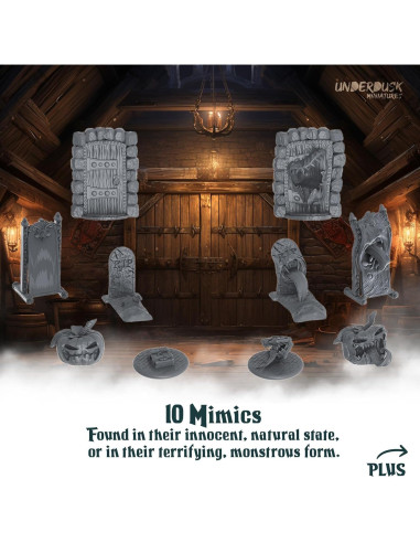 Miniaturas de Juegos de Mesa Underdusk 34 Figuras Sin Pintar