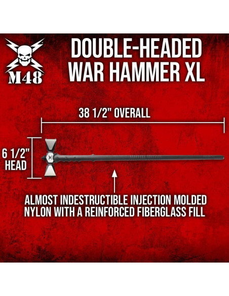 Martillo de Guerra M48 Doble Cabeza XL 97.79 cm Acero Inoxidable Martillo de Guerra M48 Doble Cabeza XL 97.79 cm Acero Inoxidable