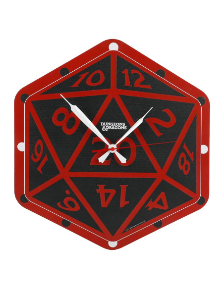 Reloj de pared D20 Bioworld Dungeons & Dragons MDF Reloj de pared D20 Bioworld Dungeons & Dragons MDF