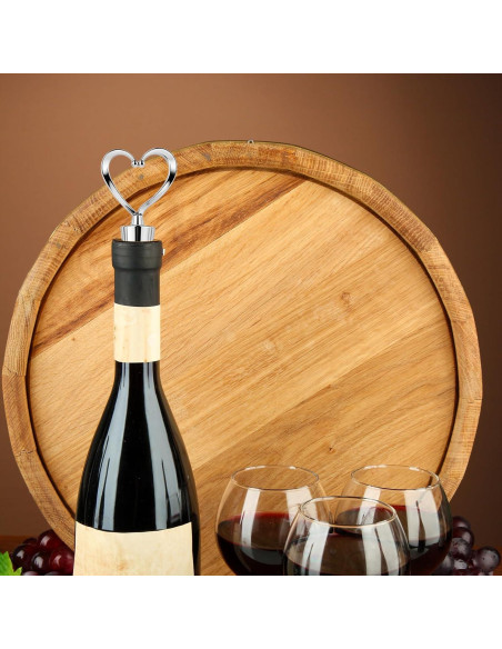6 Tapones de Botella de Vino Reutilizables Corazón Hariendny 6 Tapones de Botella de Vino Reutilizables Corazón Hariendny