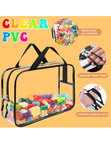 8 Bolsas de Almacenamiento YOPCDJ para Juguetes PVC Negro