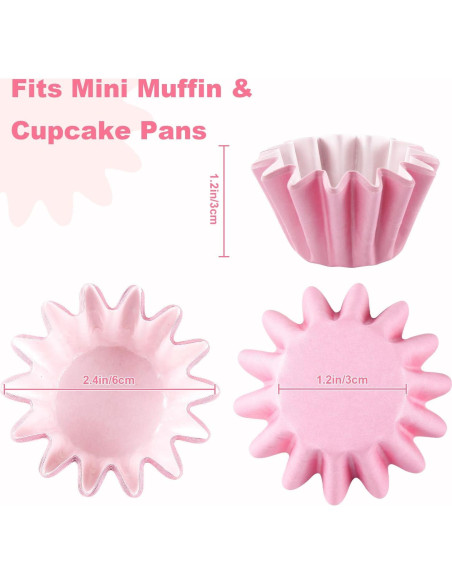 Forros de Cupcake Quera 240 Pcs Iridiscente 3x3 cm Forros de Cupcake Quera 240 Pcs Iridiscente 3x3 cm