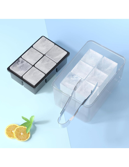 Bandeja de Hielo Grande Samuelworld 6 Cubos 5 Piezas con Tapa Bandeja de Hielo Grande Samuelworld 6 Cubos 5 Piezas con Tapa
