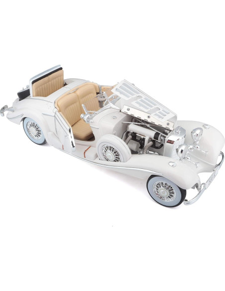 Maisto Vehículo Diecast 1:18 Mercedes-Benz 500 K Blanco Maisto Vehículo Diecast 1:18 Mercedes-Benz 500 K Blanco