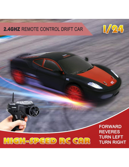 Coche RC Desdoni Drift 1:24 4WD 15KM/h con Luces LED Coche RC Desdoni Drift 1:24 4WD 15KM/h con Luces LED